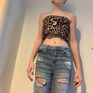 cheetah print tube top, never worn.